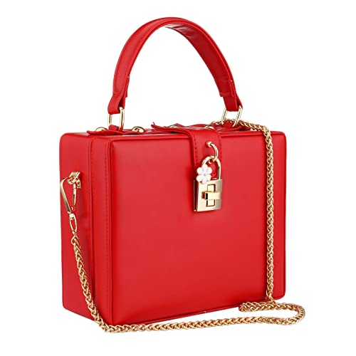 Bolso Rojo tipo Clutch con Asa para Mujer miniatura 2