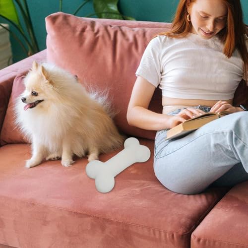 Knochen-Dekokissen aus Plüsch – Knochenplüsch-Überwurfkissen, weiches langes Dekokissen für Wohnzimmer, Schlafzimmer