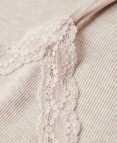 Superdry Femme Athletic Essential Lace Trim Cami Top Crème - vue 6