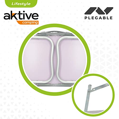 Aktive 52869-Low Camping Table 56 x 34 x 24 cm, Aluminium, Not Applicable, Mauve - Image 4
