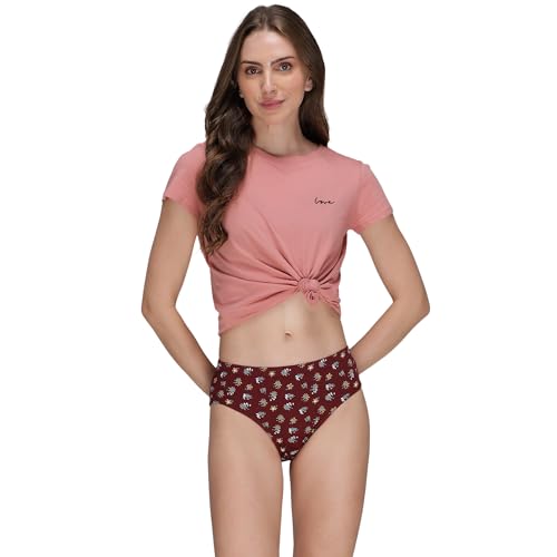 Image of Amul Comfy Women's Cotton Panty | Single Jersey Fabric | Soft Comfort Fit Inner Elastic Brief | No Marks Waistband | Everyday Wear Panty for Women | Color May Vary (Pack of 5)