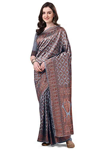 Image of MIRCHI FASHION Women Saree | Jacquard Banarasi Silk Woven Ethnic Motif Office Wear Sari