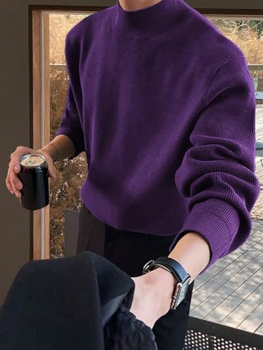 Pullover Sweaters for Men Casual Ribbed Knit Sweater, Autumn/Winter2