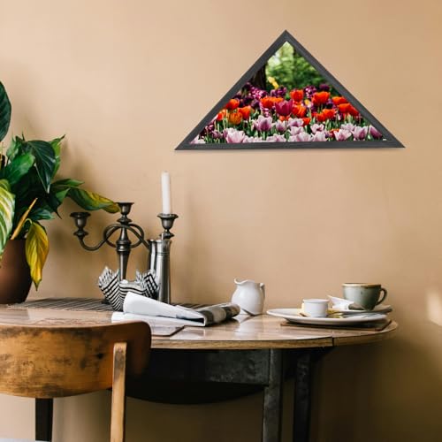 Boîte à drapeau en bois triangulaire conteneur décoratif chambre