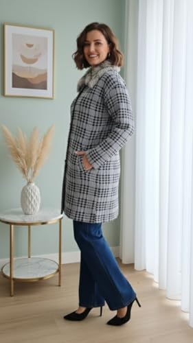Image of Aarika Womens Winter Wear Grey Colour Abstract Woolen Cardigan