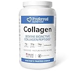 Preferred Nutrition® Collagen Bovine Bioactive Peptides™, 1kg Powder VALUE SIZE - 10g of Collagen & 9g of Protein Per Serving, Grass-Fed Pasture-Raised Bovine, Unflavoured