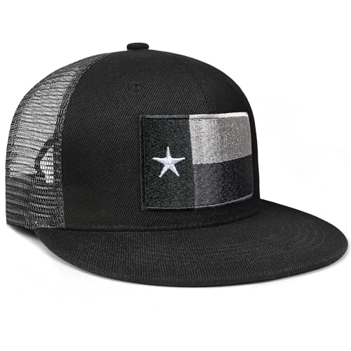Image of Adjustable State Flag Trucker Hat Mesh Baseball Cap with Embroidered Patch for Men Women
