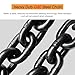 Single Leg Lifting Chains Sling Heavy Duty, 3.3Ft Steel Rust Resistant Chain Slings for Lifting 2/3 Ton Large and Heavy Cargo, Industrial Handling Hanging Hooks with Tag(1m L - 3 Ton Lifting Capacity