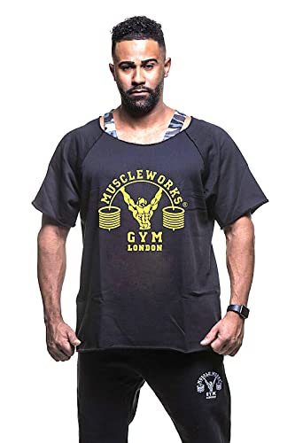 MUSCLE GYM Top da uomo per bodybuilding in spugna