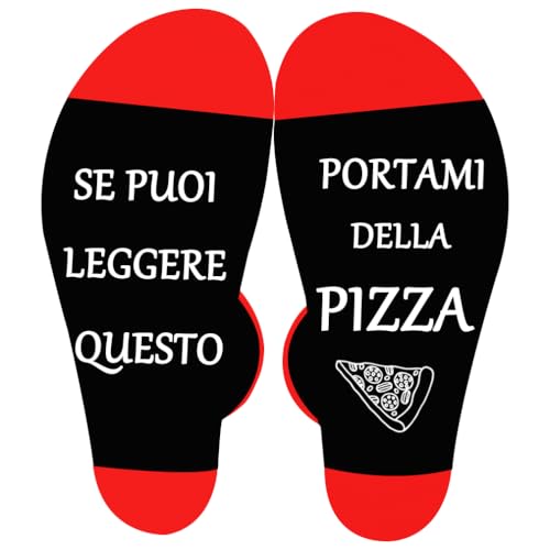 Zalingo Funny Calzini Pizza, Pizza Regali - Fun Calzini Novità Regali per Uomini, Donne, Ragazzi, Ragazze, Regali di Compleanno