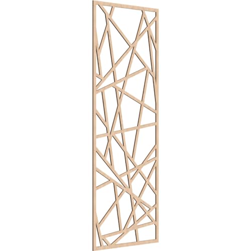 Image of Conway Decorative Pierced Fretwork Wood Wall Panels, 31 3 /8 inchW x 79 3 /8 inchH x 1 /4 inchT, Red Oak