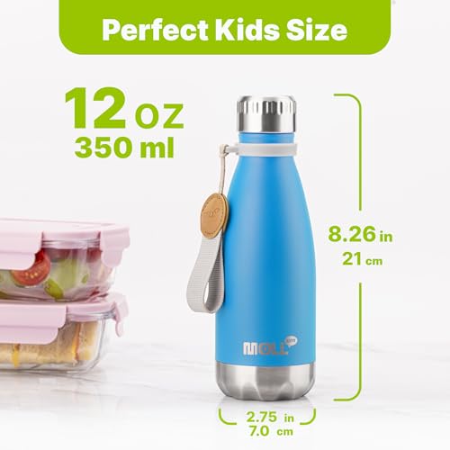 Image of Kids Water Bottle for School,12 oz Stainless Steel,Leak Proof,Sky Blue