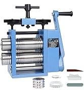 CTISMICE Rolling Mill, 4 in 1 Light Duty Roller Machine with Hand Crank for Pressing Gold Silver ...