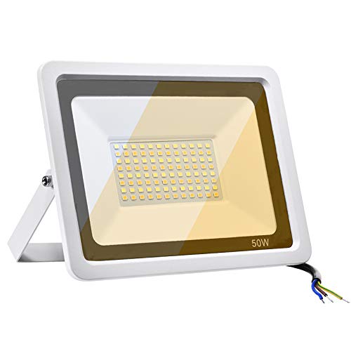 Foco LED exterior 50 W impermeável IP67 projetor LED exterior 4000LM 3000k, 4000k, 6000 K luz de segurança regulável lâmpada LED para jardim garagem terraça [classe de energia A ]