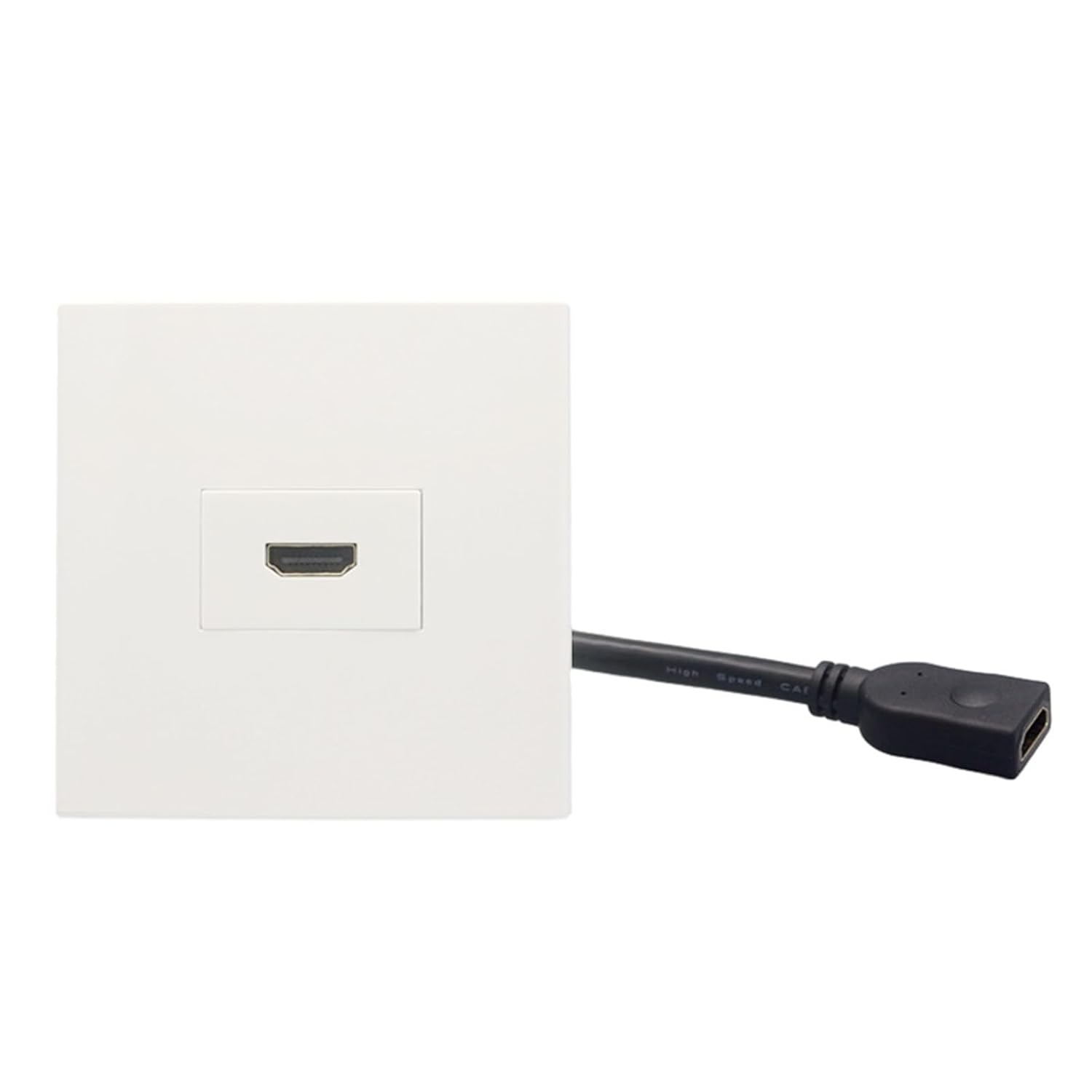 1 Set of HDMI2.0 Wall Panel with 20CM Extension Cable HDMI Pass-Through Socket Panel