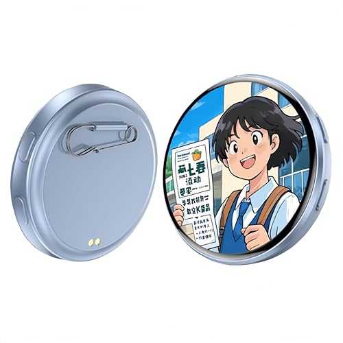 Pin's elettronico anime con touch screen HD, display digitale pixel 2026, badge Kawaii personalizzato per zaini e convegni, per uno spettacolo personale unico Nuovo modello, Taglia unica, Acrilico