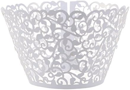 Leegoal Muffin Case Cupcake Papper Cup Liner Birthday Wedding Cake Wrapper (108pcs,White)