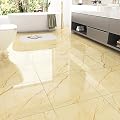 WESTICK Peel and Stick Waterproof Floor Tile Yellow Marble Floor Tiles Bathroom Flooring Tile Peel and Stick Tiles Self Adhesive Removable Vinyl Flooring Kitchen Bedroom 12 x 12 in 5 PCS