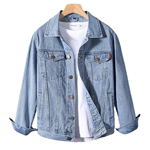 Veste en jean coton denim pour homme coupe slim fit ajustée UKKO