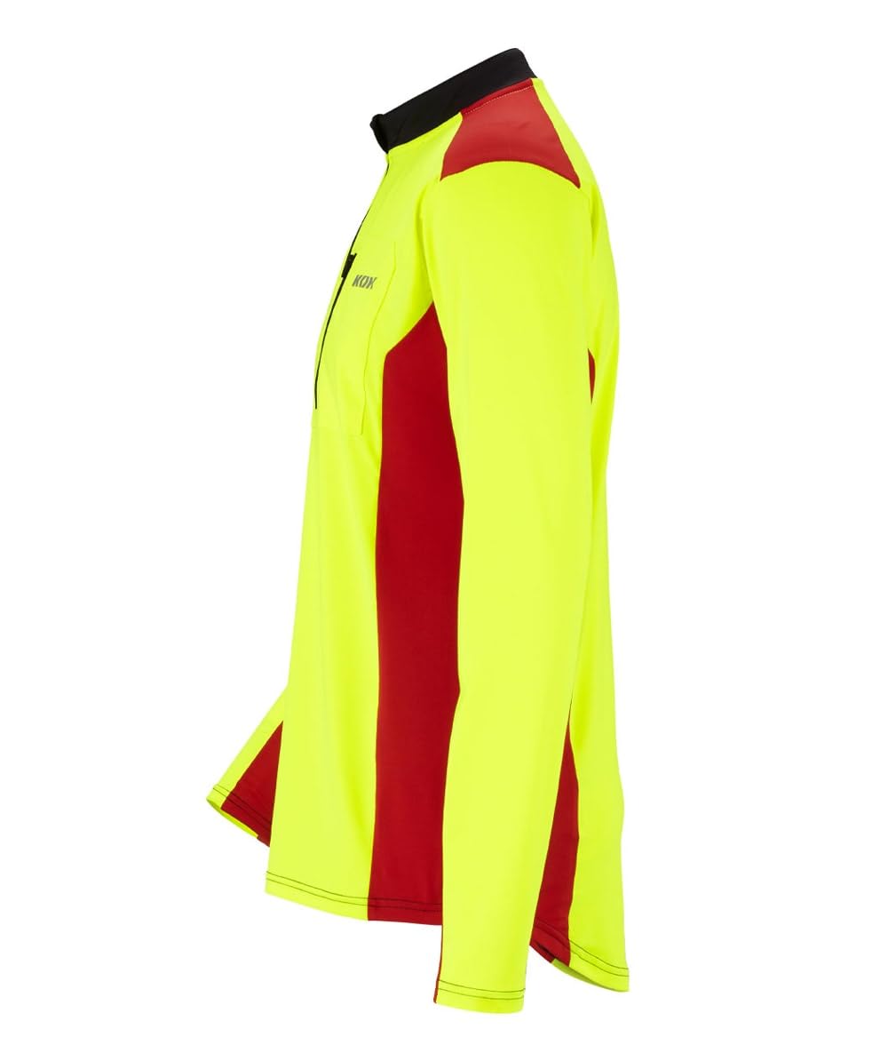KOX Funktionsshirt Langarm Gelb/Rot Größe 3XL