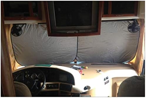 an RV Sunshade Motorhome Collapsible Class A Largest Panels Made -(2 Panel Shade) 2 Qty. 50" x 42" Total 100" Wide