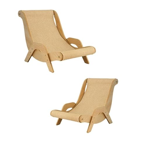 VoyageView段ボール製の猫用爪とぎボード、耐久性と高密度、運動を促進、猫用爪とぎポスト、猫用休憩エリア、組み立て簡単、スペースを節約、孤独を和らげ、家具の損傷を防ぐ、猫用ソファベッド、 (M)