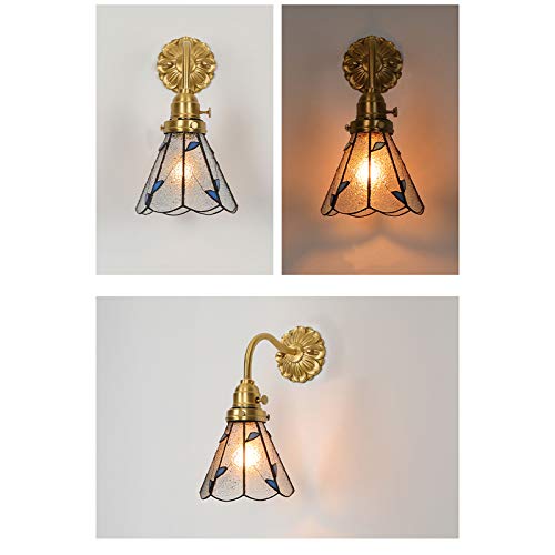 Lámpara de pared de estilo Tiffany minimalista para iluminar el dormitorio 4