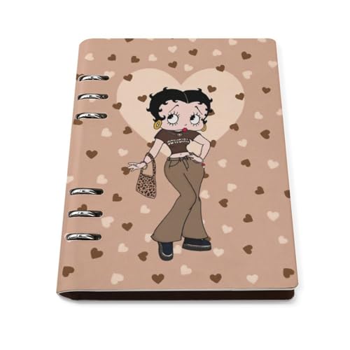 ノート ベティちゃん メモ帳 バインダーノート A5 6穴 90枚 てちょう ハードカバー メモ ンダー A5サイズ 横罫線 ??本 文房具 オフィス用品 ルーズリーフ 学生 キャンパス おしゃれ プレゼント 贈り物