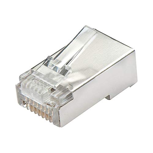 LINDY 62406 Shielded RJ-45 Male Connector, 8 Pin CAT5e, Pack of 10 - Clear,