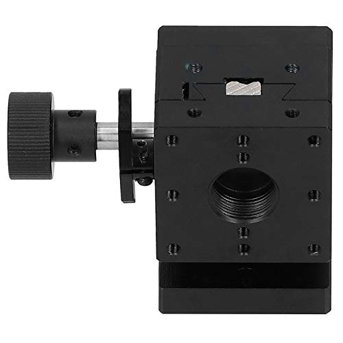FTVOGUE Plataforma de Recorte Manual de de Milano del Eje Z, Etapa de Elevación de Engranajes de Aleación de Aluminio de 40x40 Mm con Precisión de 0,01 Mm para Equipos ópticos y Pruebas de