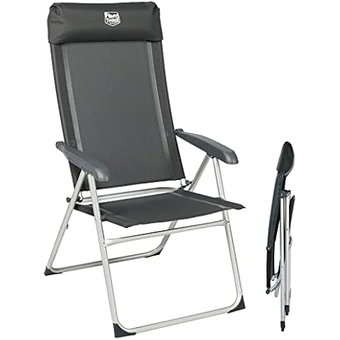 Timber Ridge Folding Garden Chair High Back Camping Chairs Lightweight Recliner Chair Padded Headrest,Foldable Garden Seat Aluminum Outdoor Indoor Patio Camping Beach Kitchen Office Cover
