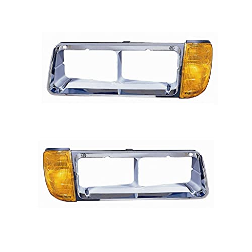 For Freightliner FLD Signal Lights Assembly 1989-2002 Pair Driver and Passenger Side Convertible