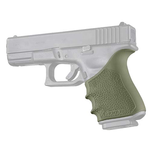 Hogue 17041 HandAll Beavertail Grip Sleeve, Glock 19 Gen 3-4, Olive Drab Green