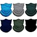 16-in-1 12PCS/8PCS/6PCS Multifunctional Headwear yoga Sports Stretchable Casual Headband Seamless Uv Solid Moisture Neckwarmer Headwrap Mask Bandana Scarf (6PCS-DHS J)