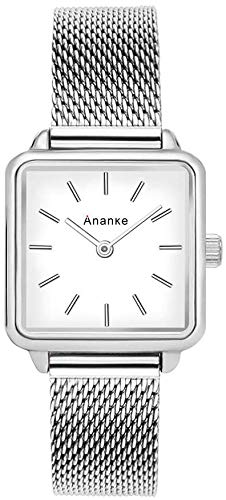 Edelstahl rundes Zifferblatt Herrenuhr schlank und einfach Mesh Stahlband ultradünne Quarzuhr Plexiglas Spiegel Stil