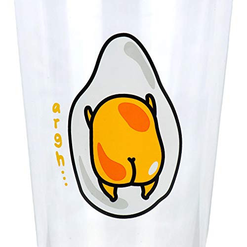 Official Gudetama The Lazy Egg Pint Glass | Features Gudetama's Back In A Cute Lazy Style | 16 Oz. Cup #TOP3