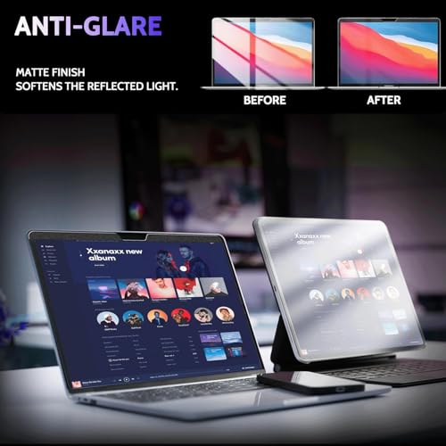 Image of Saco Magnetic MacBook Air M4 Screen Protector 15 Inch (2025-2022) | Compatible with M4 A3241 M3 A3114 M2 A2941 | Removable Anti-Glare+Anti-Reflection Laptop Screen Guard
