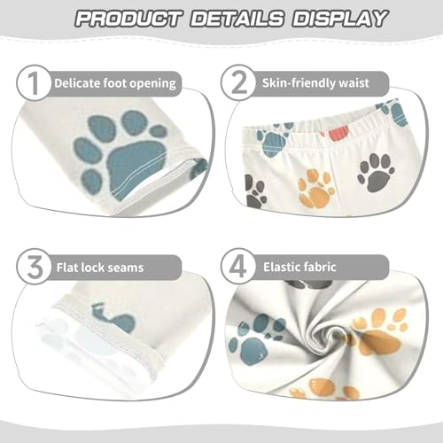 Girls Leggings Cute Pet Paw Toddler Girls Clothes Leggings for Girls Toddler Girls Leggings 3-4T3