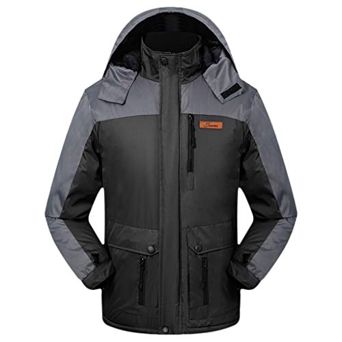 Men's Waterproof Ski Jacket Warm Winter Snow Coat Mountain Windbreaker Hooded Raincoat Mountain Outdoor Rain Jacket