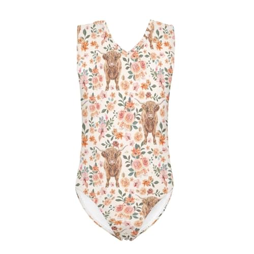 Image of Swimsuits for Girls 3-14 Summer Kids Bathing Suits Gymnastics Leotards One Piece Swimwear