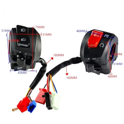 Commutateur de guidon de moto pour Yamaha Wave - Commande électrique de remplacement - 5