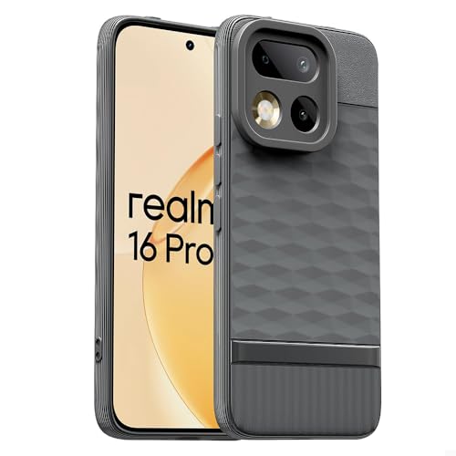 Image of Shockproof Case Compatible with Realme 16 Pro 5G | Full Camera Protection | TPU Flexible Back Cover for Realme 16 Pro 5G (Graphite Grey)