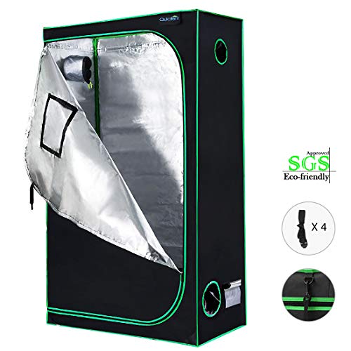 Quictent SGS Approved Eco-Friendly 48"x24"x84" Reflective Mylar Hydroponic Grow Tent with Heavy Duty