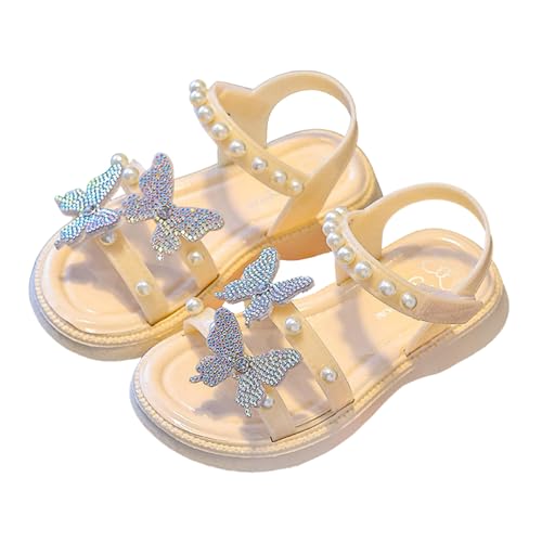 IWIHMIV Girls Sandals Flat Thick Sole Dress Bow Sandals Toddler Girls Round Open Toe Summer Soft Sole Non Slip Shoes2