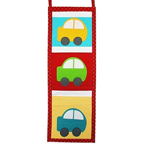 Organisateur mural en tissu pour livres d'enfants Wildcollect Rose 31x30 cm