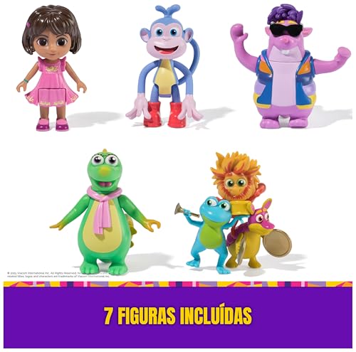 Miniatura 5 de DORA LA EXPLORADORA - Pack Amigos Fantásticos de Dora, 7 Figuras: Dora, Botas, Tico, Isa y el Trío Fiesta - 6073738 - Juguetes Niña 3 años + - Regalo Niña 3 años + - Juegos Infantiles