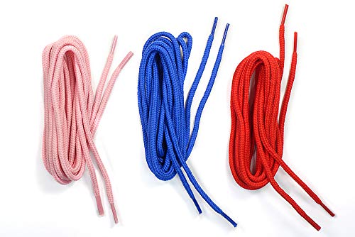 Matsa Lot de lacets ronds pour chaussures de sport ou chaussures (130 cm) (3 paires), Pack31,32,33, 130 m Cover