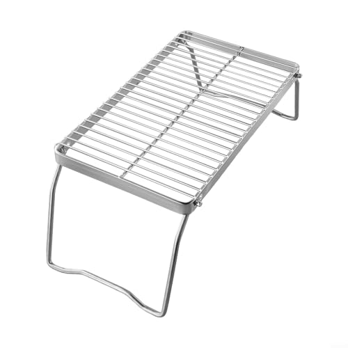 Barbacoa ajustable para exteriores de acero inoxidable, ideal para reuniones de camping y picnic