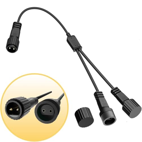 Redefun 2 Pin Y Verteiler für Lichterketten, Splitterverbinder für...
