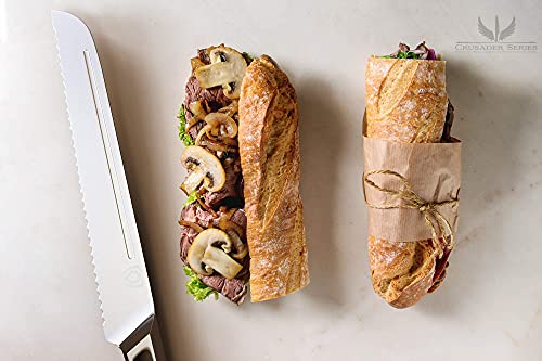 DALSTRONG Bread Knife - 8" - Crusader Series - Forged High-Carbon German Stainless Steel - w/Magnetic Sheath - NSF Certified - Image 2